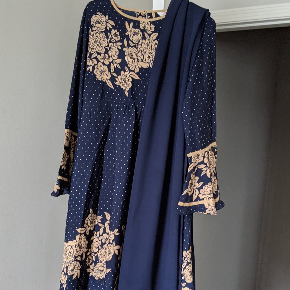 Small Size Navy Blue Pant Suit/ Indian dresses